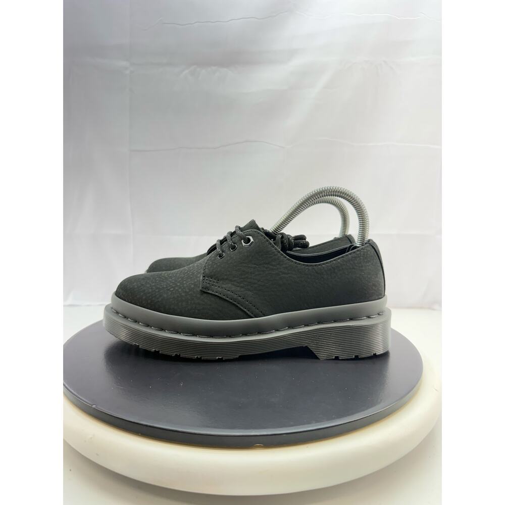 Dr. Martens 1461 Womens‎ Size 6 Black Gray Milled Nubuck Leather Oxford Shoes